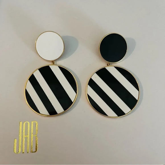 Joanna Laura Constantine Black Monochrome Earrings - Picture 3 of 5